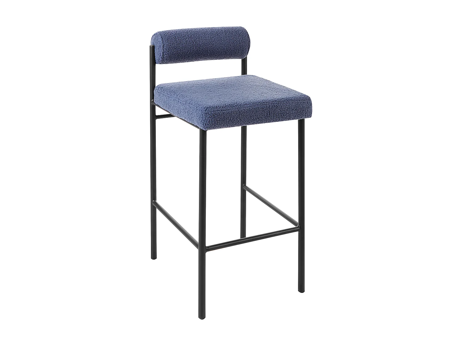 Set van 2 barstoelen AMAYA Bouclé Donkerblauw