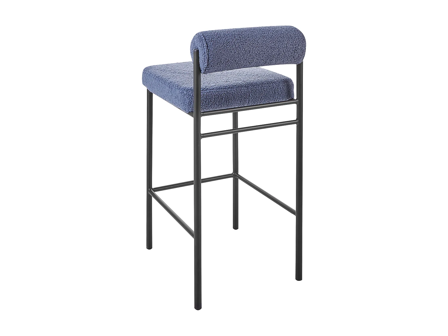 Set van 2 barstoelen AMAYA Bouclé Donkerblauw