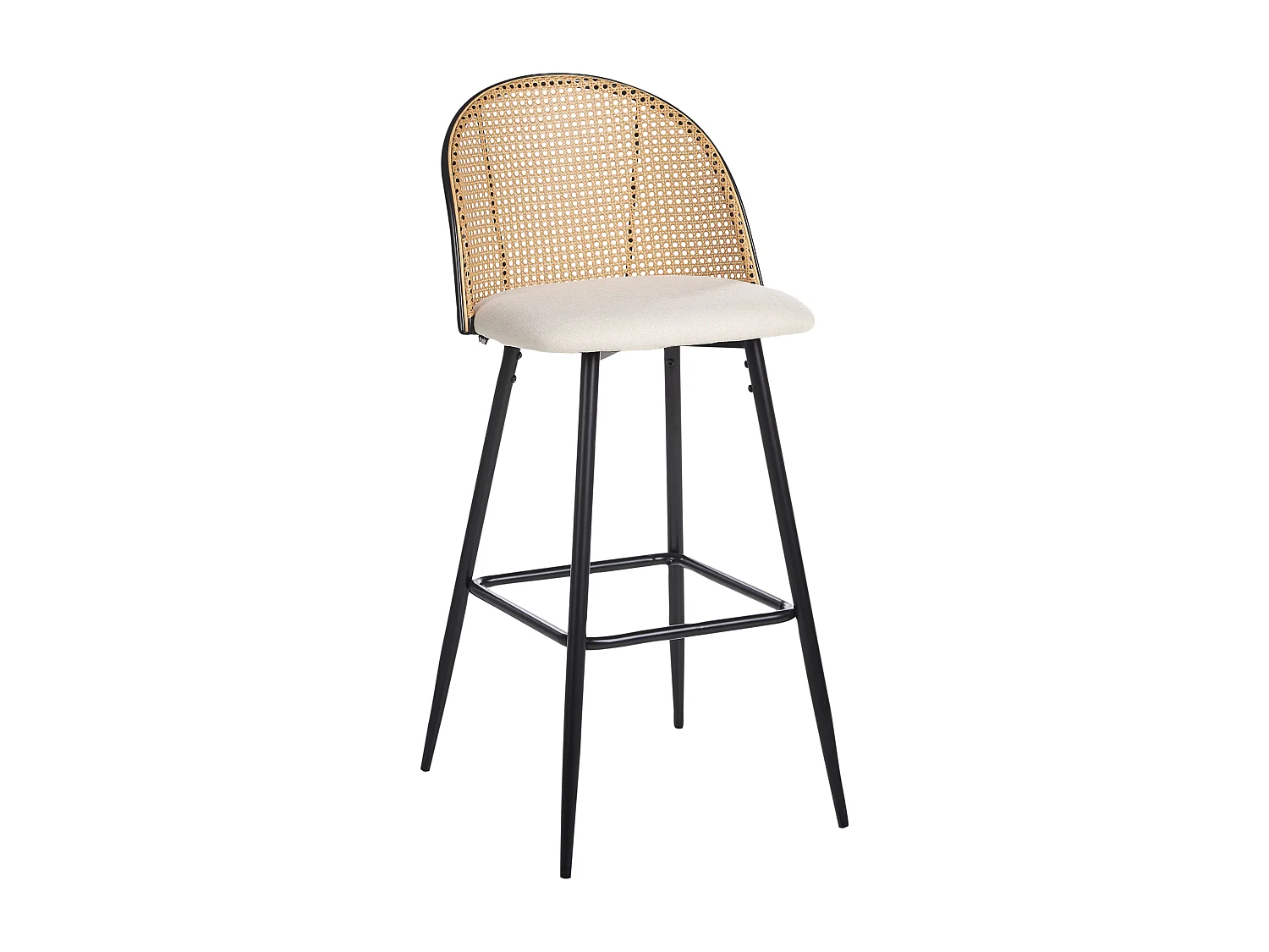 Zestaw 2 krzeseł barowych CORNELL Metal Czarny