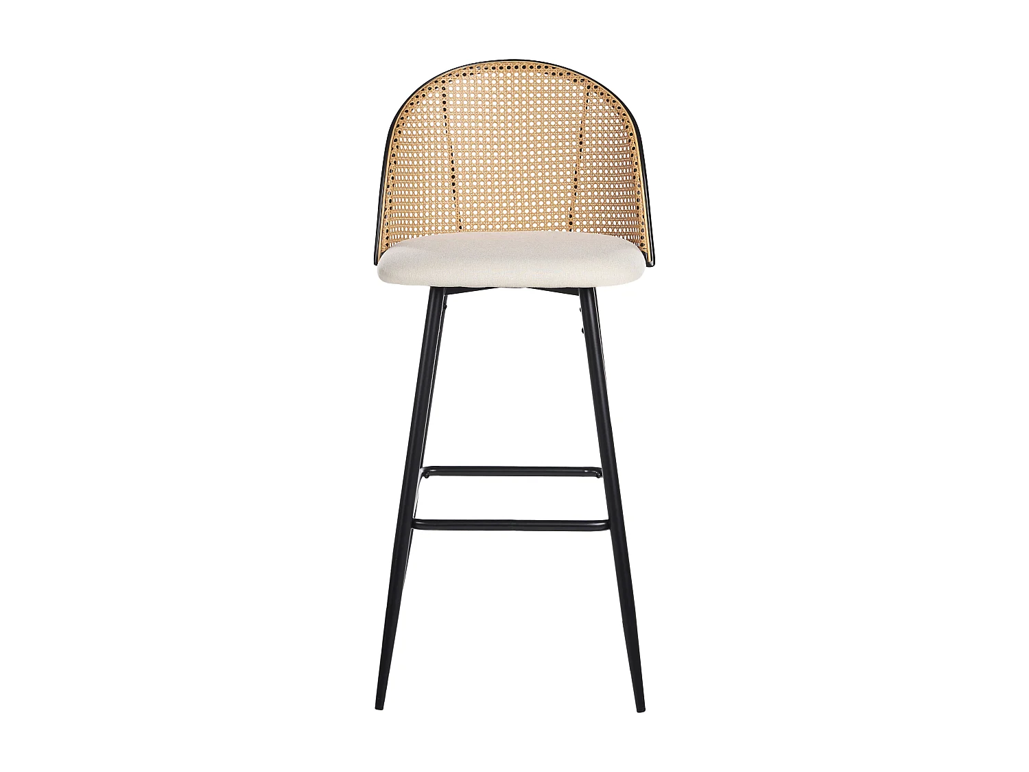 Zestaw 2 krzeseł barowych CORNELL Metal Czarny