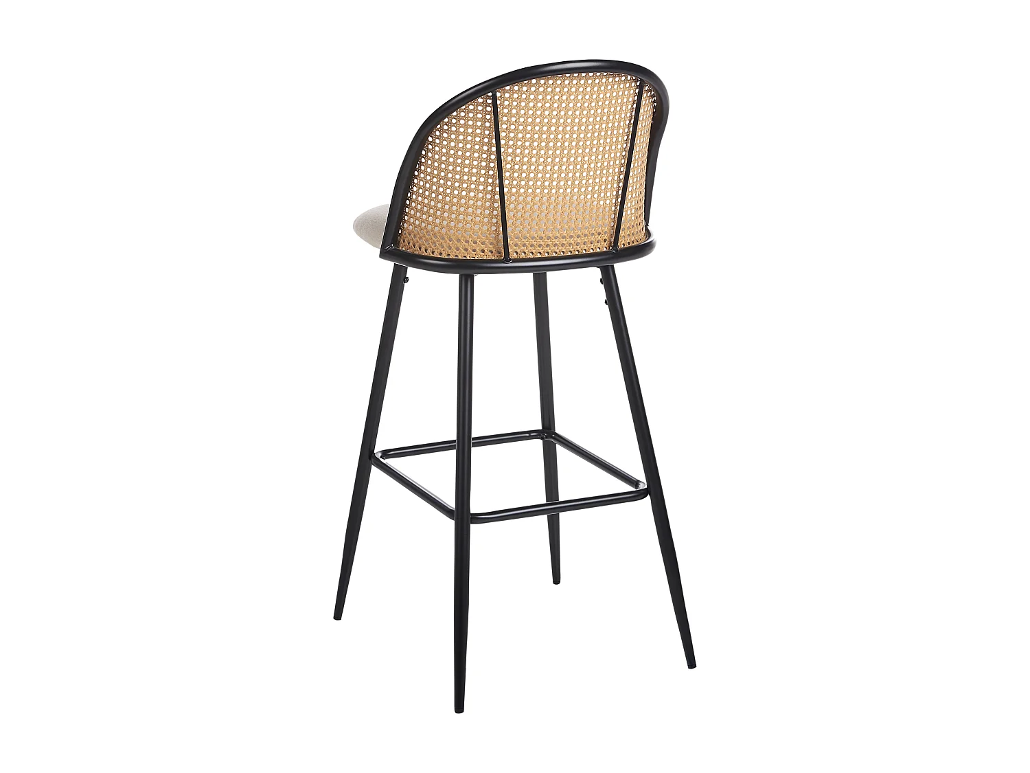 Zestaw 2 krzeseł barowych CORNELL Metal Czarny