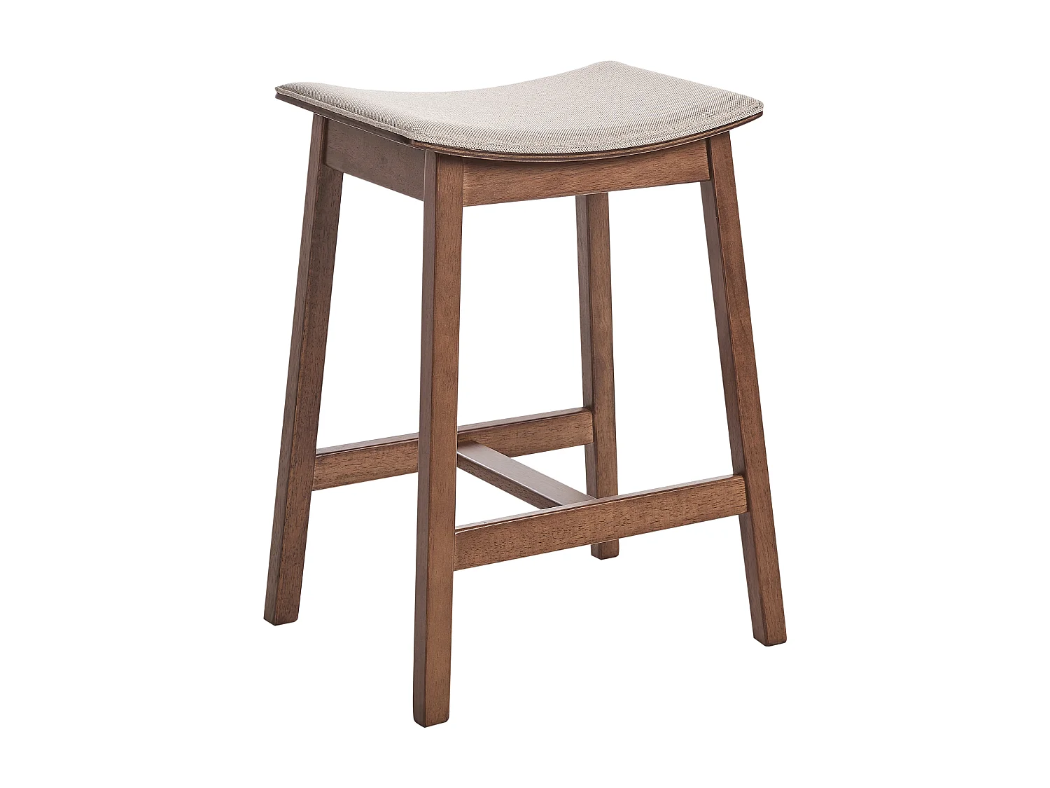 Set mit 2 Barhockern DIXON Holz Beige