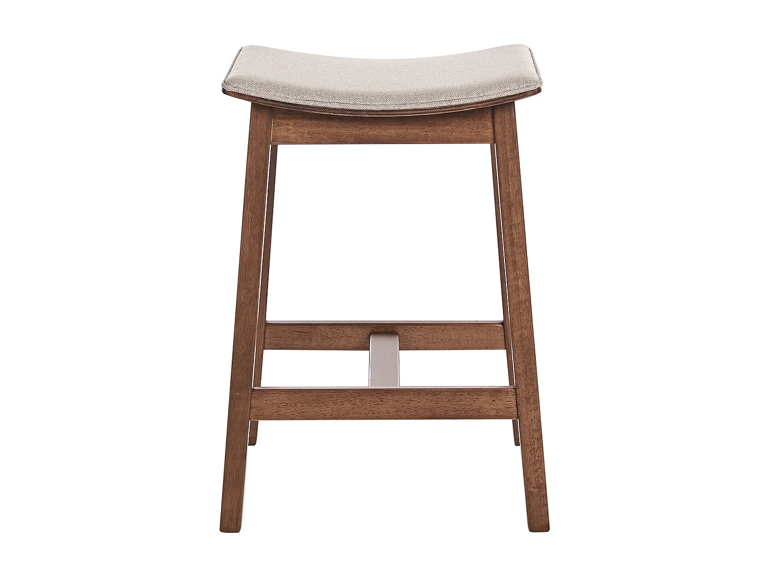 Set mit 2 Barhockern DIXON Holz Beige