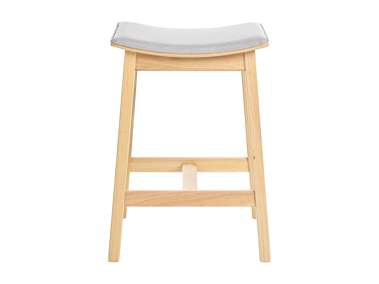 Lot de 2 tabourets de bar DIXON Bois Marron clair/gris