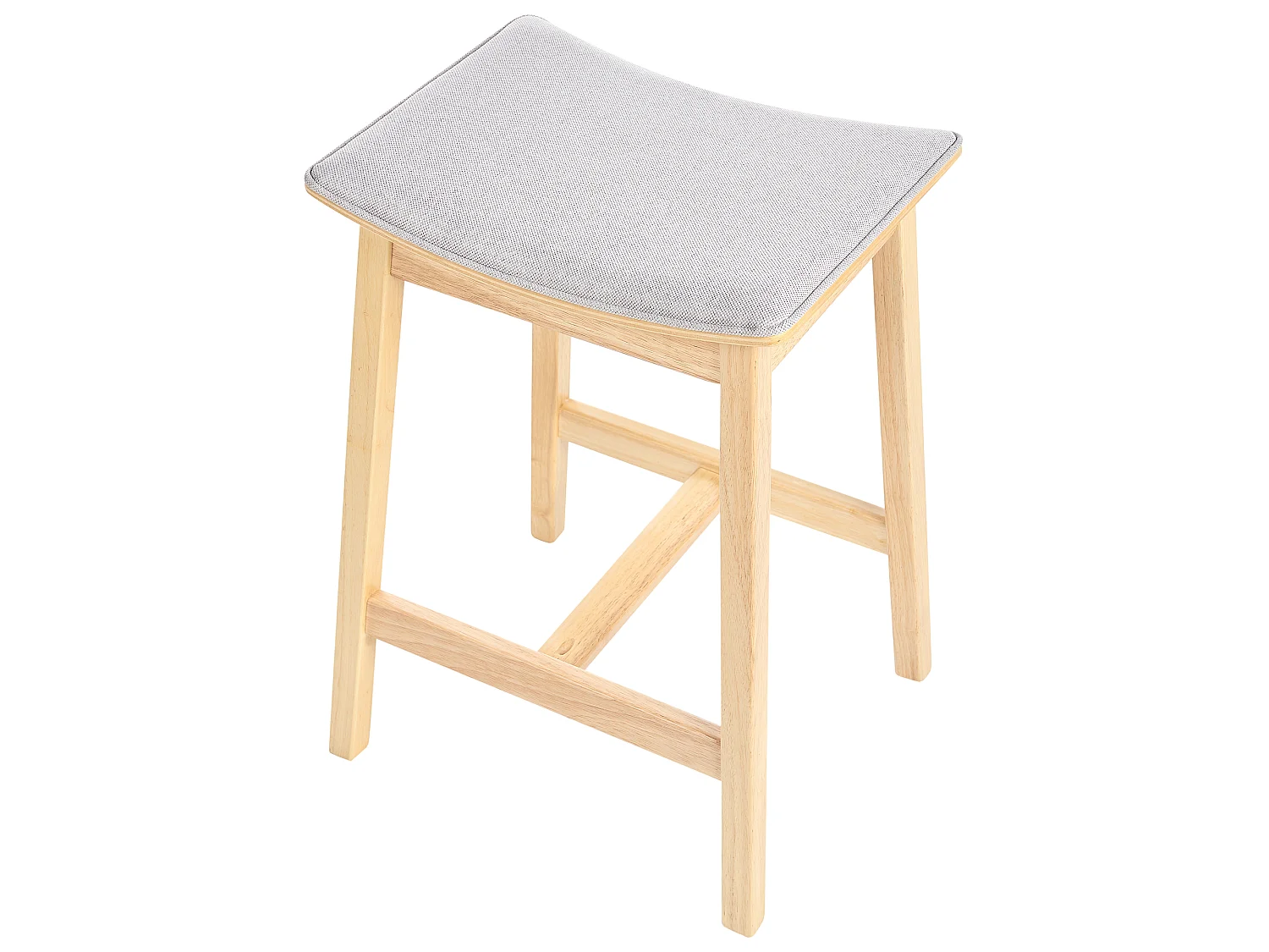 Conjunto de 2 sillas de bar DIXON Madera Gris claro