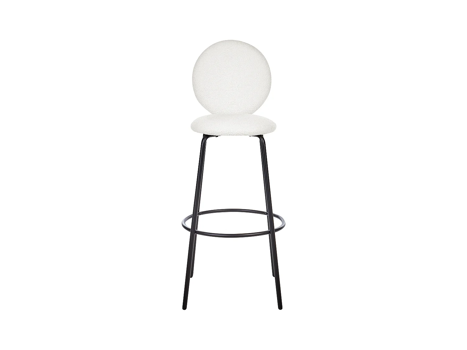 Set van 2 barstoelen EMERY Bouclé Wit