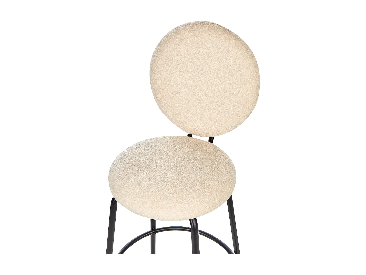 Conjunto de 2 sillas de bar EMERY Bouclé Beige claro