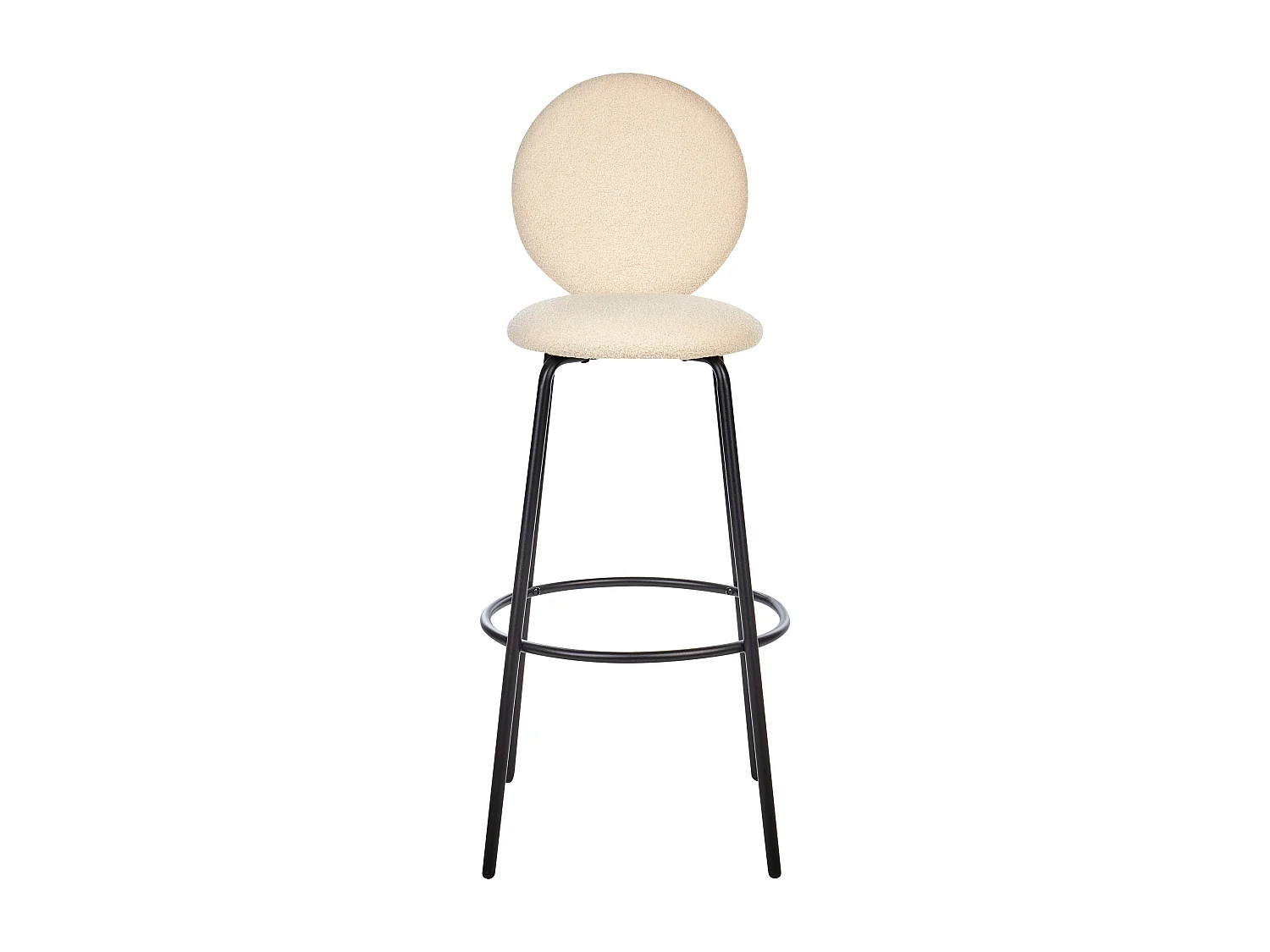 Conjunto de 2 sillas de bar EMERY Bouclé Beige claro