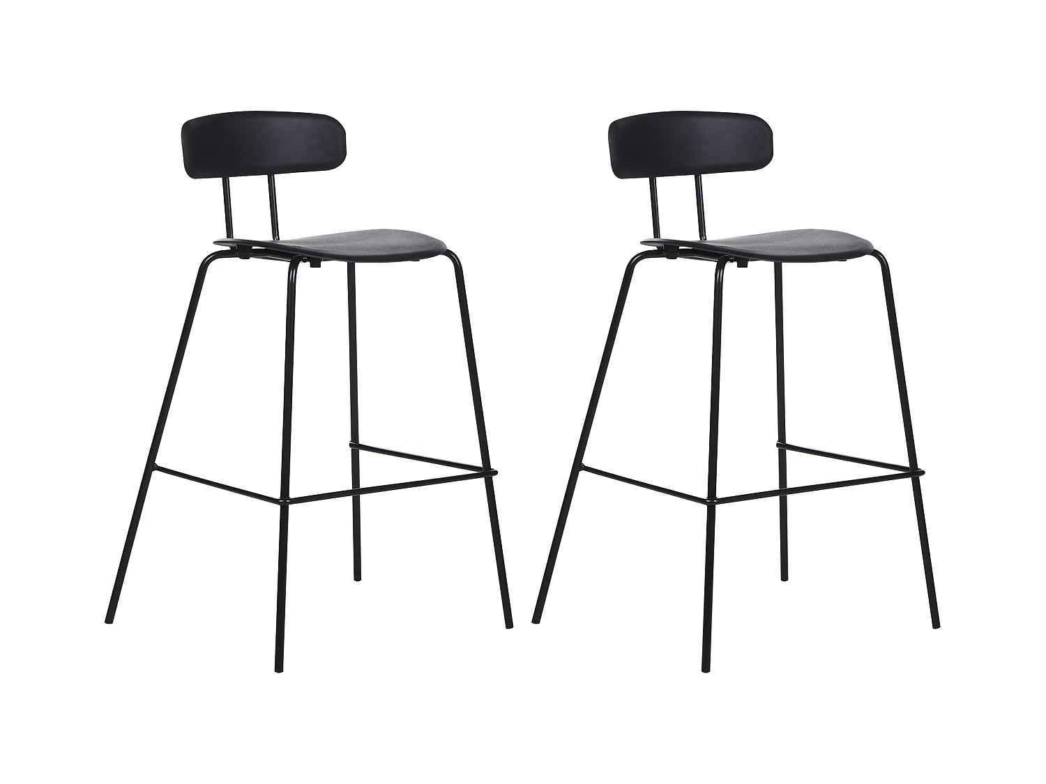Lot de 2 chaises de bar SIBLEY Noir