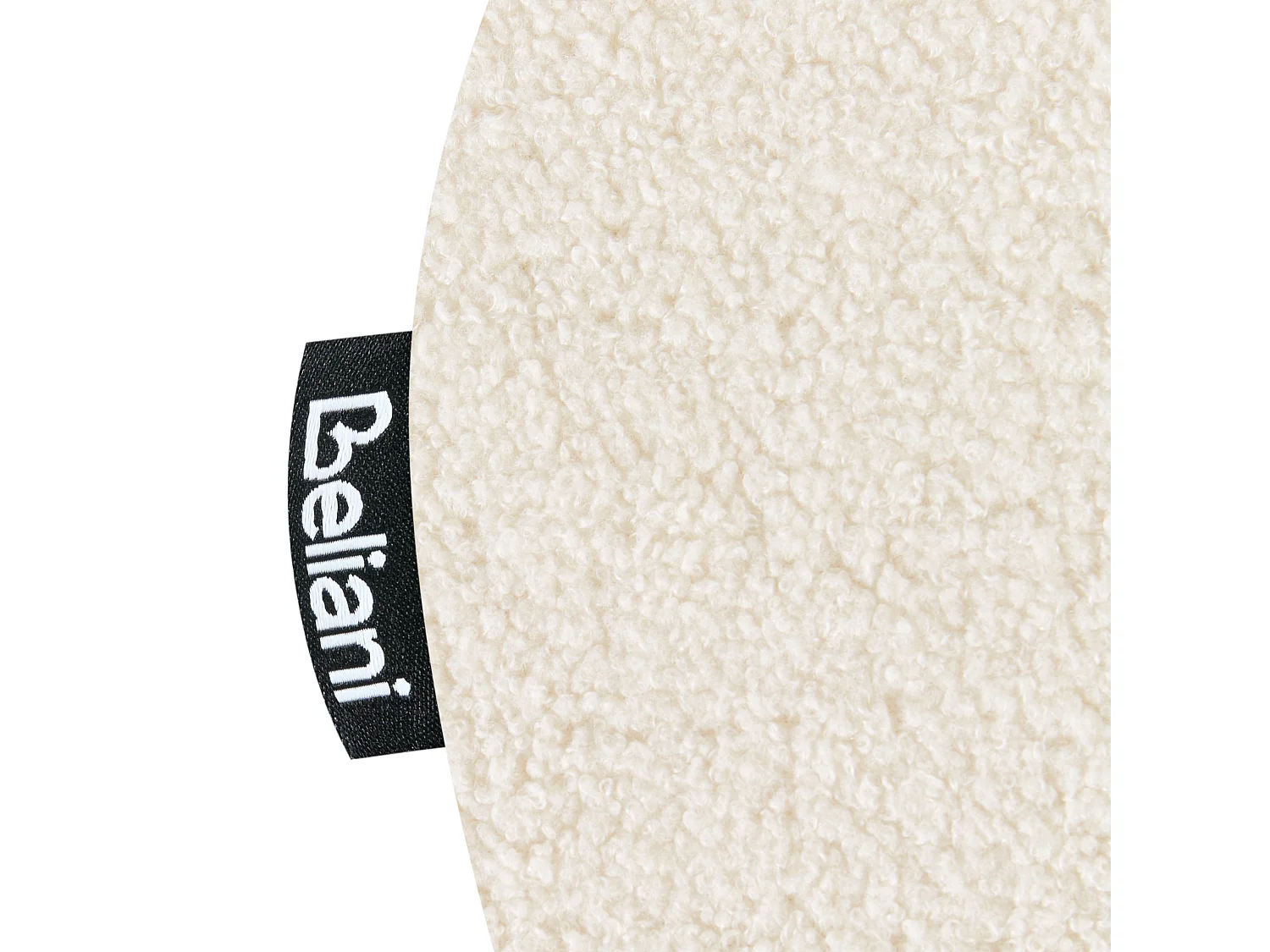 Lot de 2 chaises de bar AMAYA Bouclé Blanc cassé