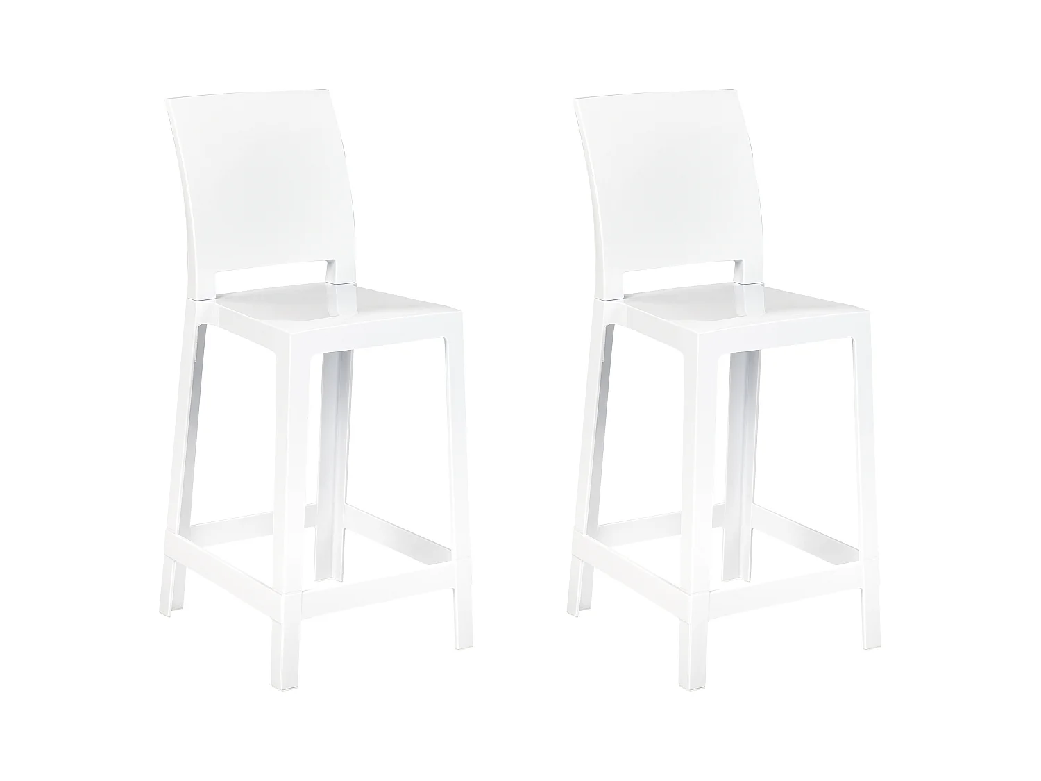 Lot de 2 chaises de bar WELLINGTON Blanc