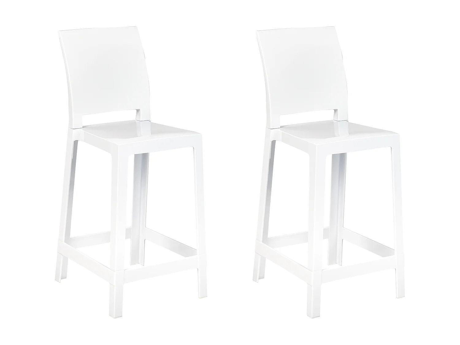 Lot de 2 chaises de bar WELLINGTON Blanc