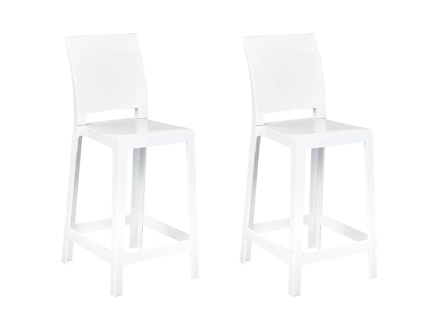 Lot de 2 chaises de bar WELLINGTON Blanc