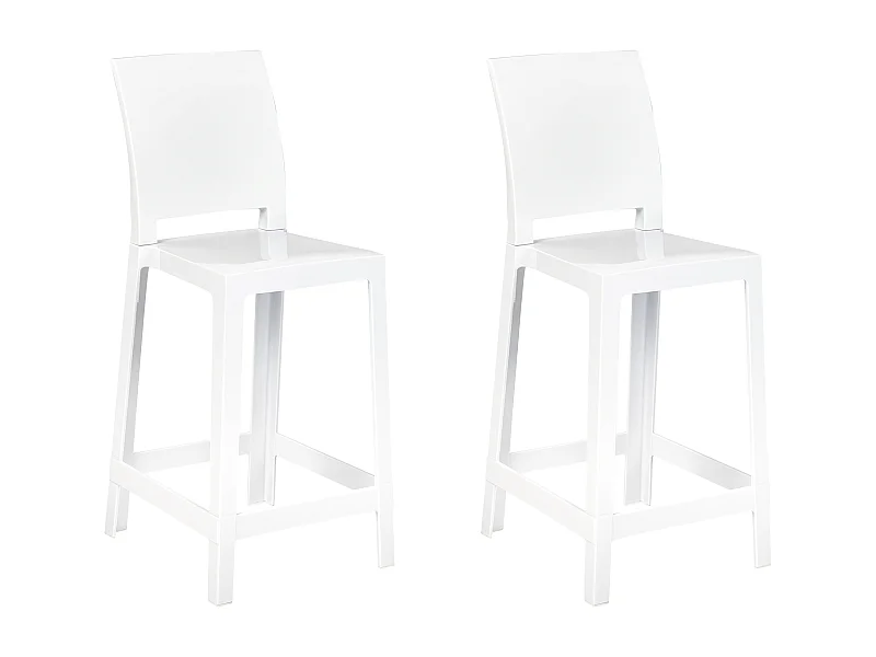 Set van 2 barstoelen WELLINGTON Wit