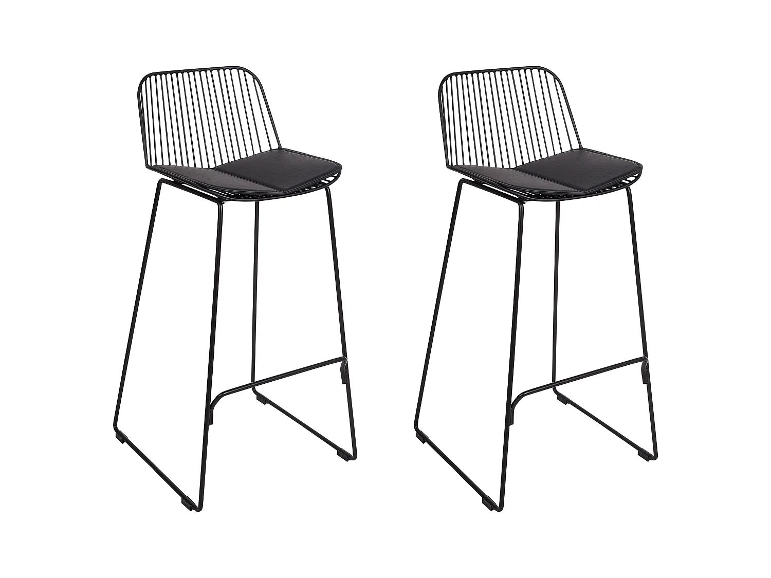 Lot de 2 chaises de bar PENSACOLA Métal Noir
