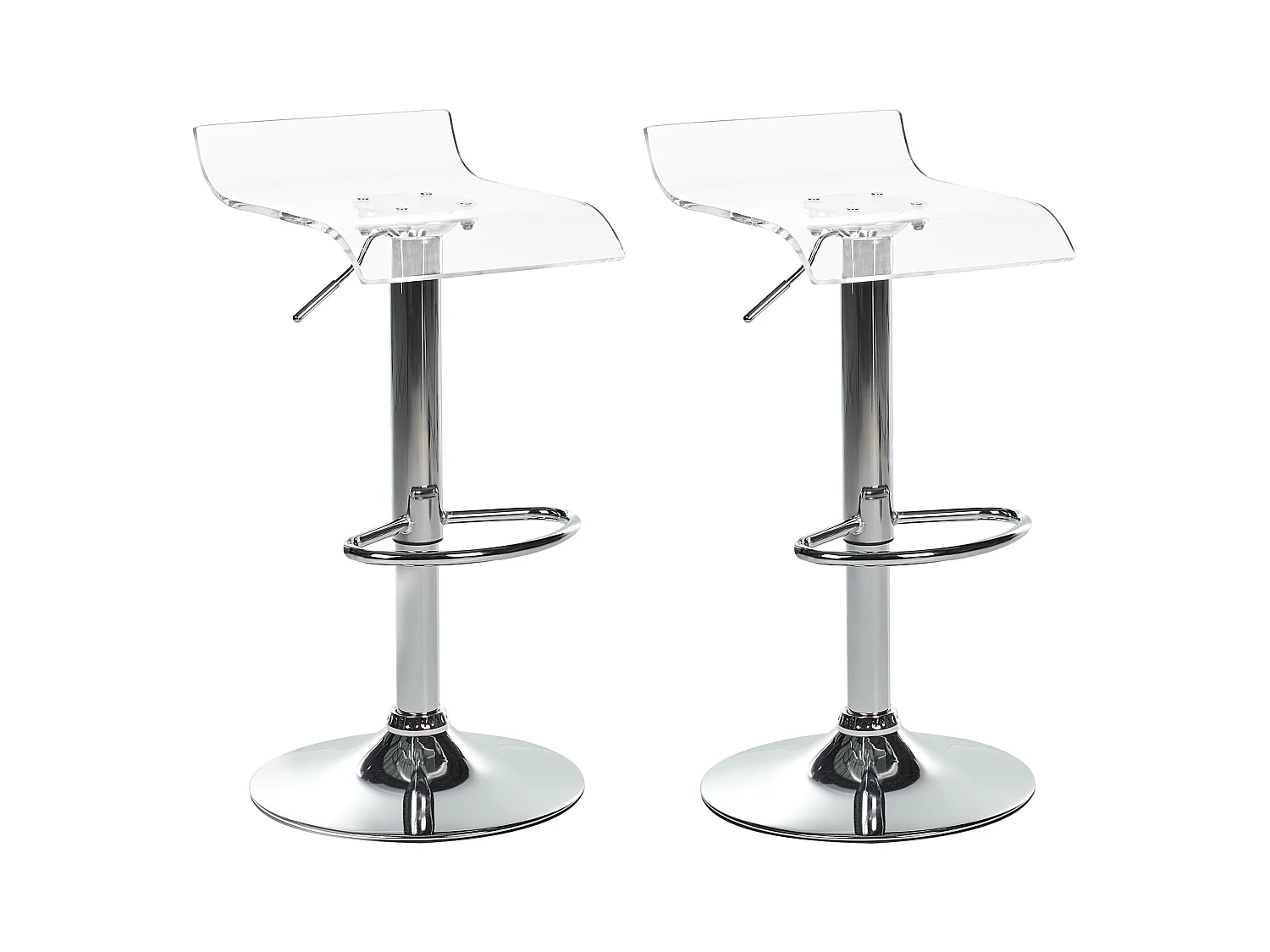 Lot de 2 chaises de bar NEUM Transparent