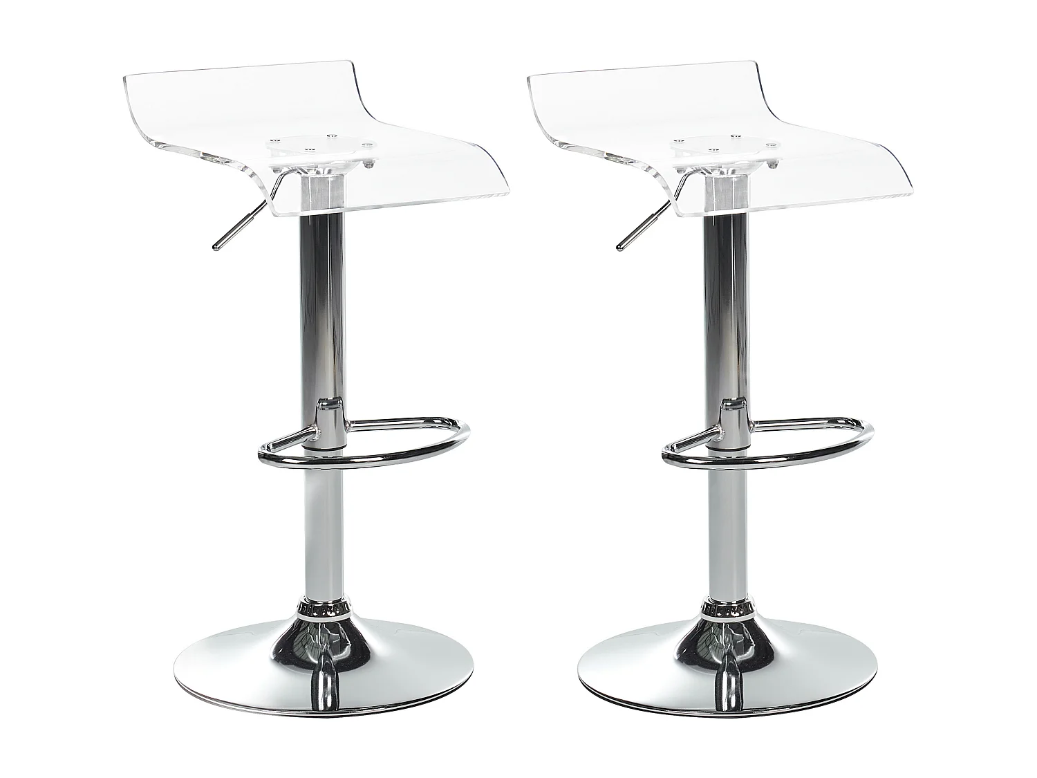 Lot de 2 chaises de bar NEUM Transparent