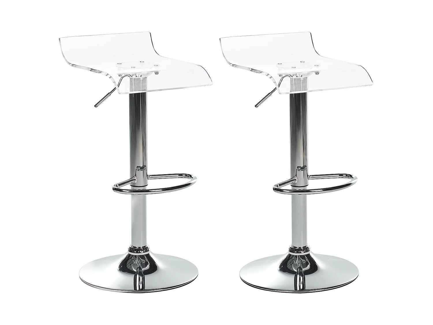Lot de 2 chaises de bar NEUM Transparent