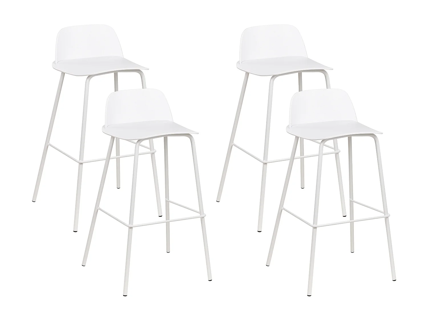 Set di 4 sedie alte MORA Bianco