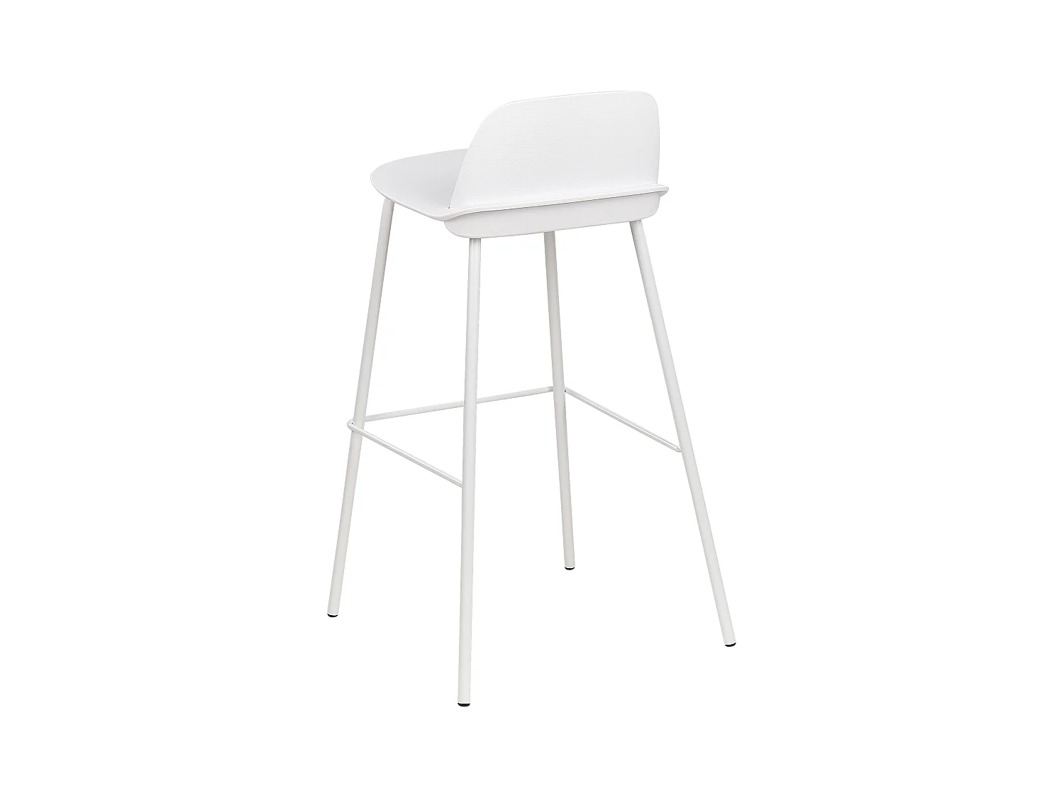 Set van 4 barstoelen MORA Wit