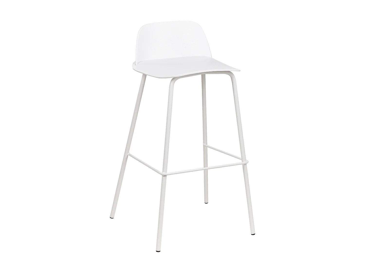 Barhocker 4er Set weiß aus Kunststoff/Metall für Esszimmer Küche Mora