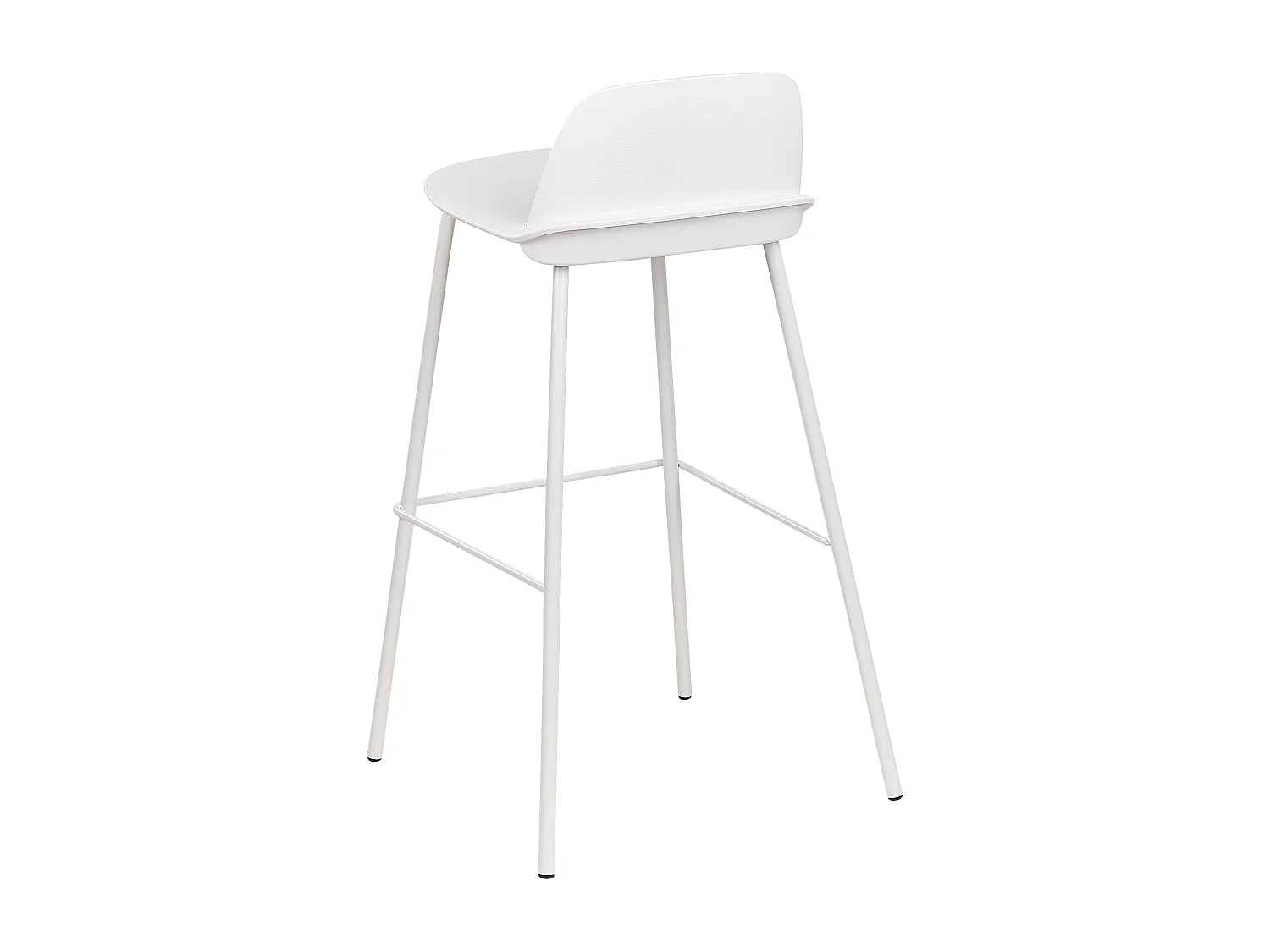 Barhocker 4er Set weiß aus Kunststoff/Metall für Esszimmer Küche Mora