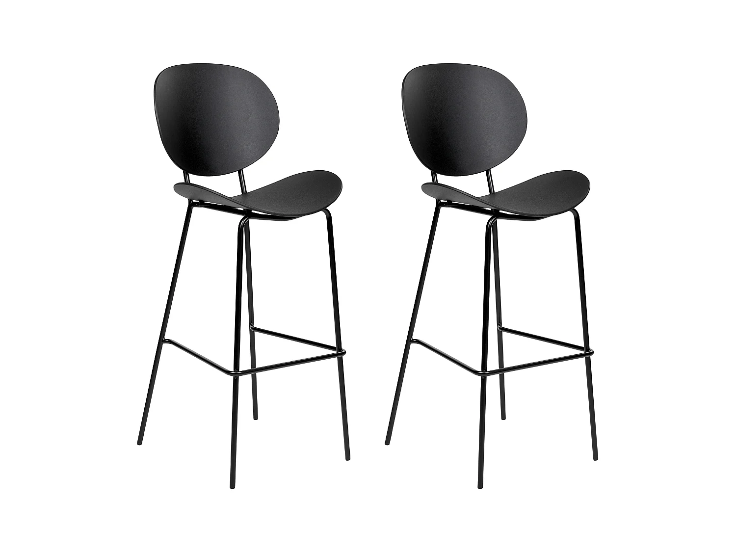 Lot de 2 chaises de bar SHONTO Noir