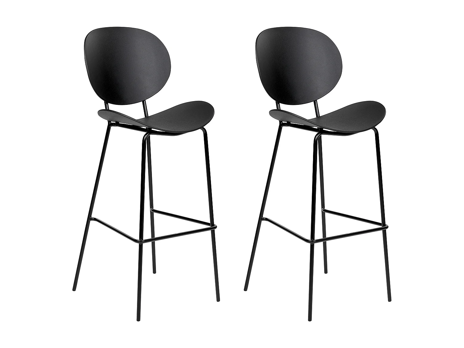 Lot de 2 chaises de bar SHONTO Noir