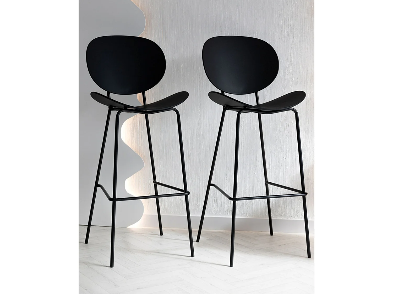 Set di 2 sedie alte SHONTO Nero