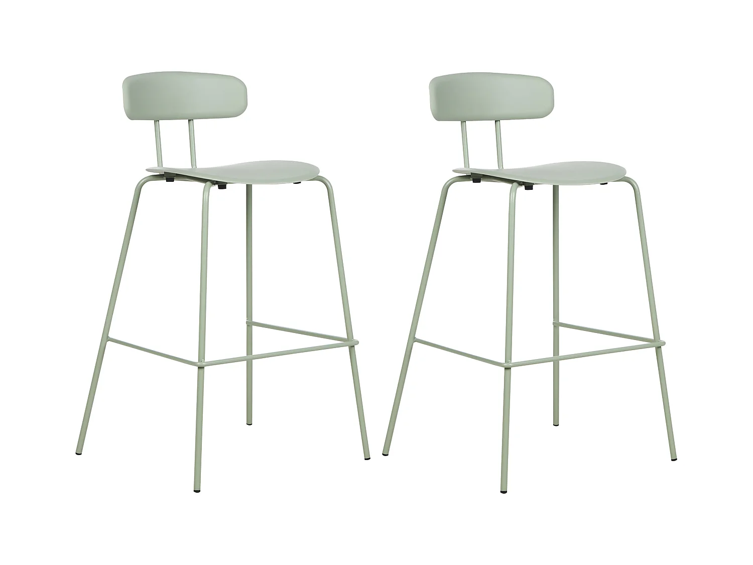 Lot de 2 chaises de bar SIBLEY Vert clair