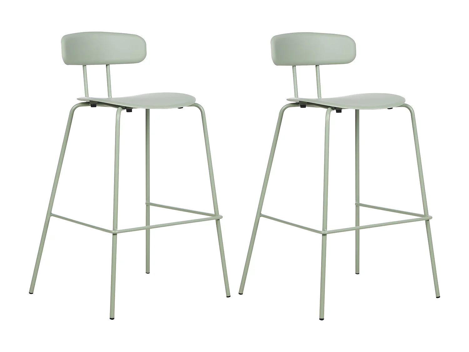Lot de 2 chaises de bar SIBLEY Vert clair