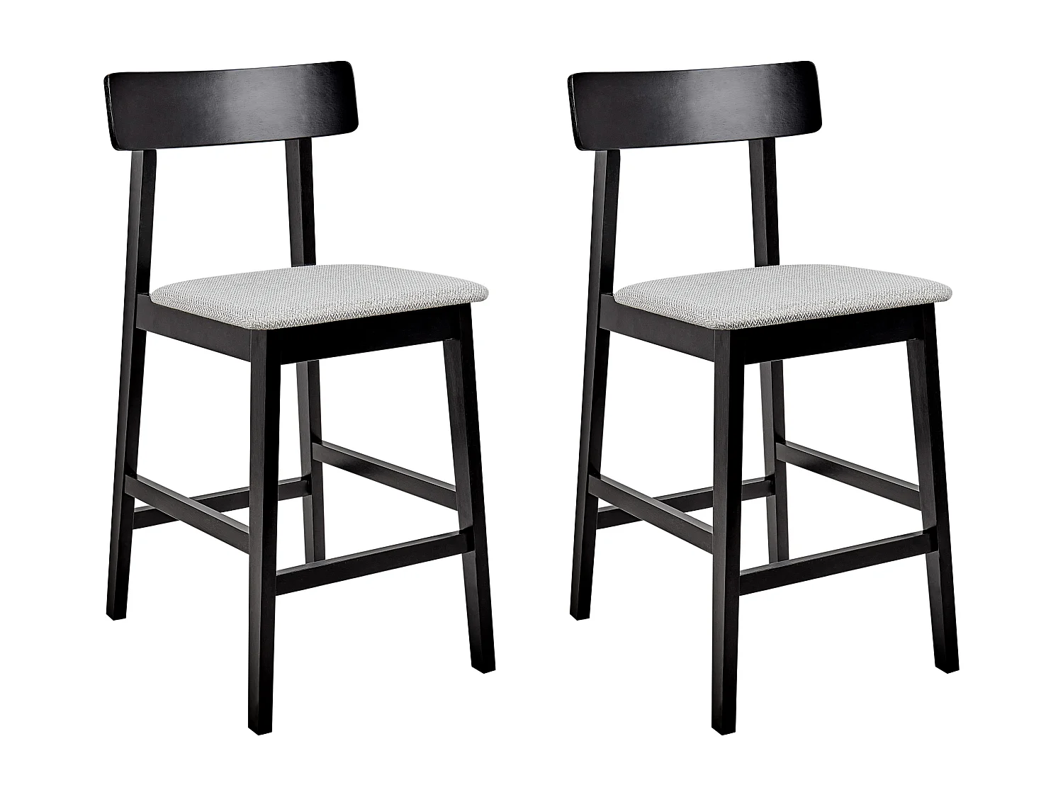 Lot de 2 chaises de bar ISANTI Bois Gris