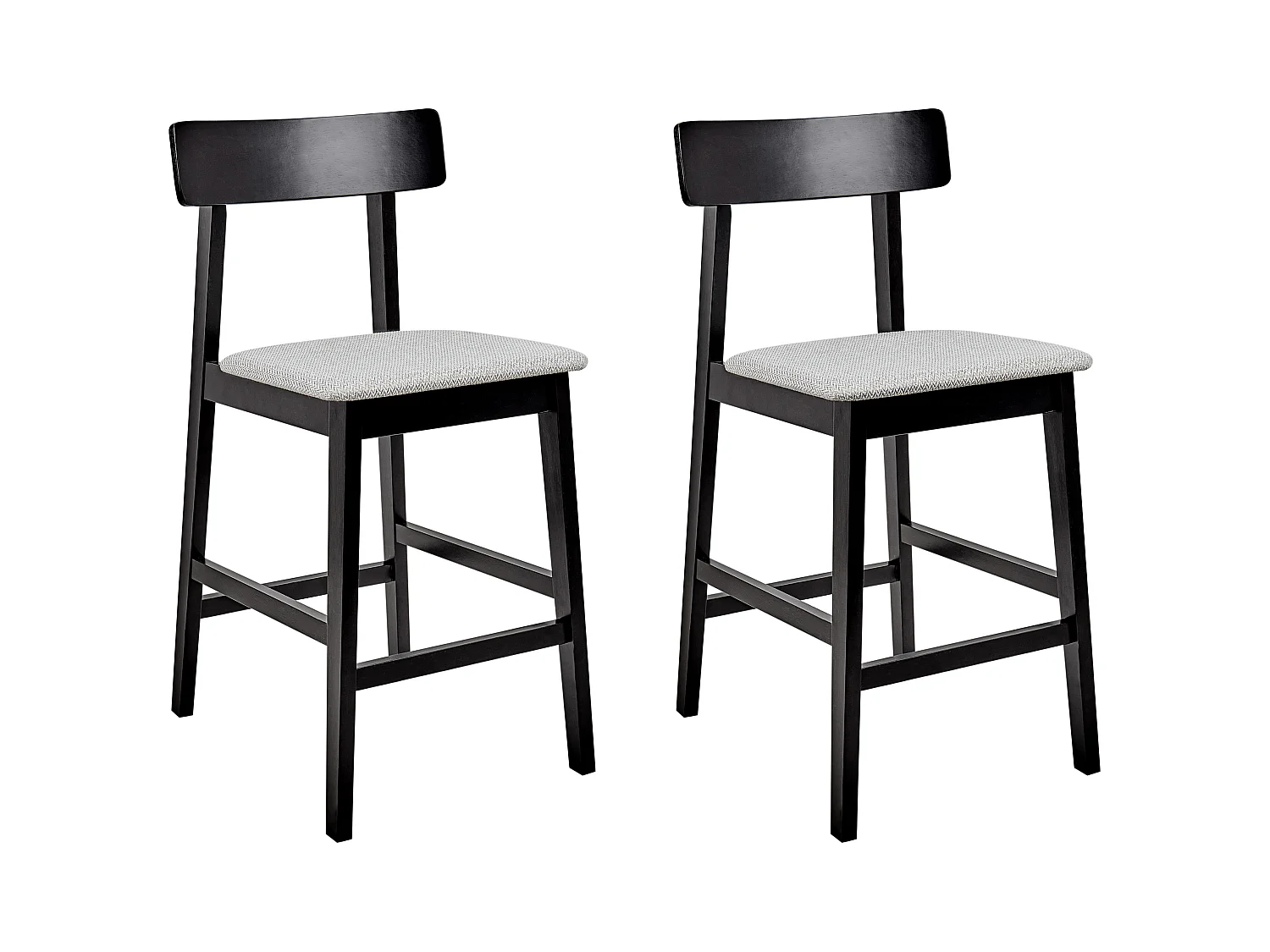 Lot de 2 chaises de bar ISANTI Bois Gris