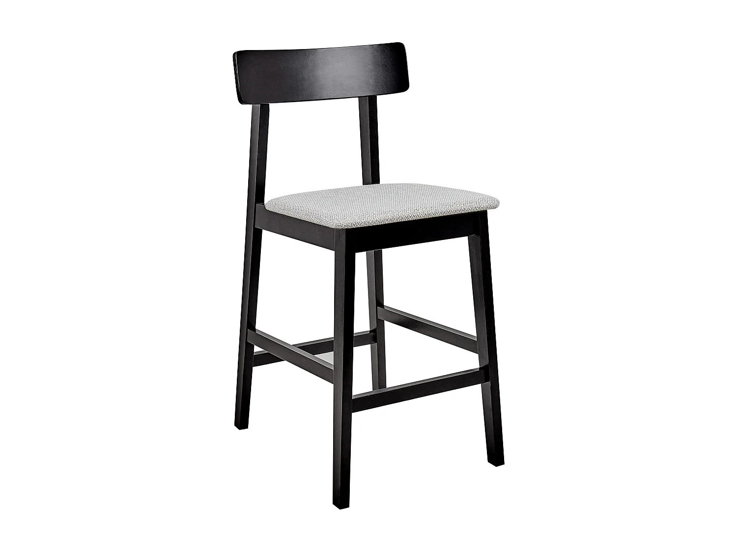 Lot de 2 chaises de bar ISANTI Bois Noir/gris