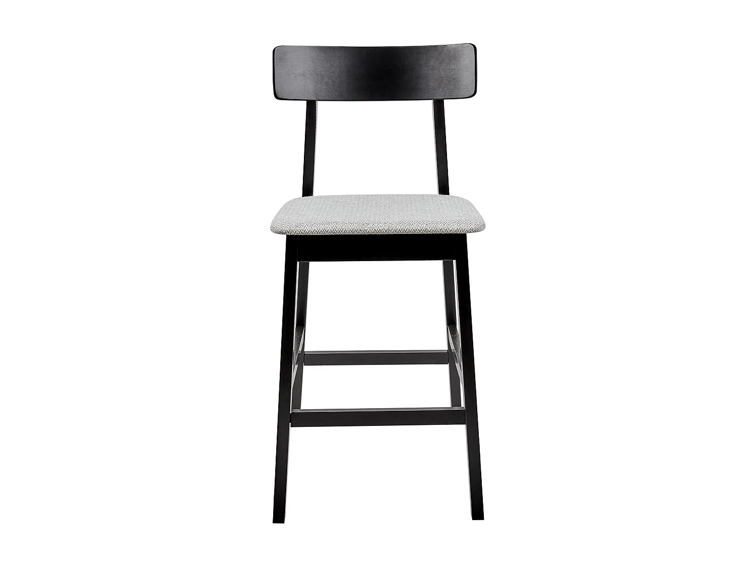 Lot de 2 chaises de bar ISANTI Bois Noir/gris