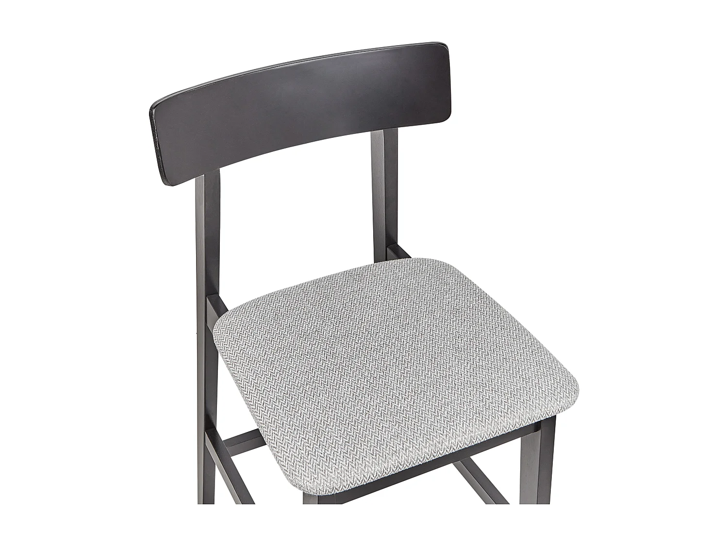 Lot de 2 chaises de bar ISANTI Bois Noir/gris