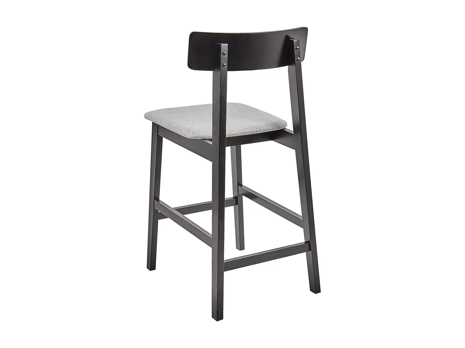 Lot de 2 chaises de bar ISANTI Bois Noir/gris