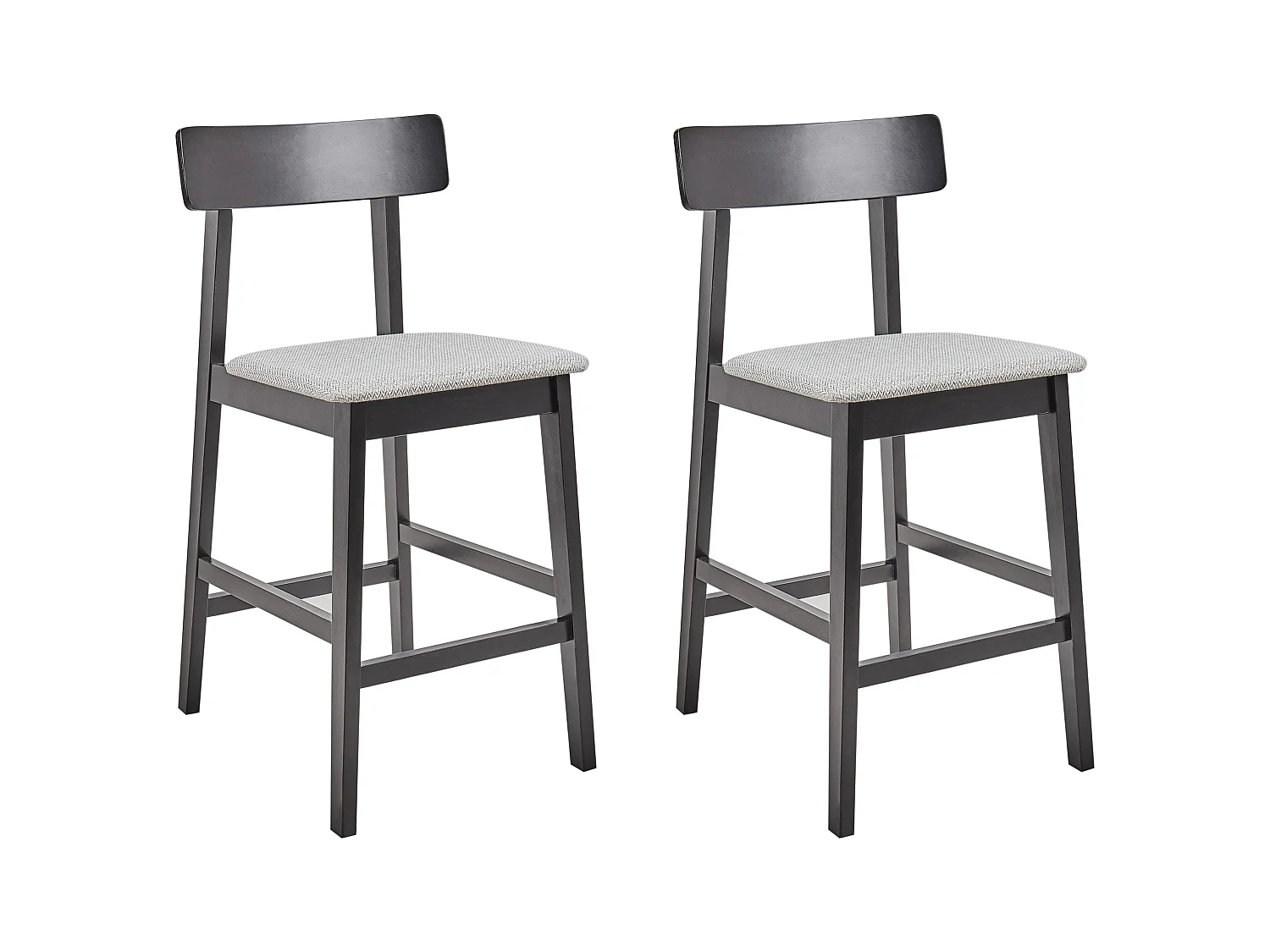 Lot de 2 chaises de bar ISANTI Bois Gris