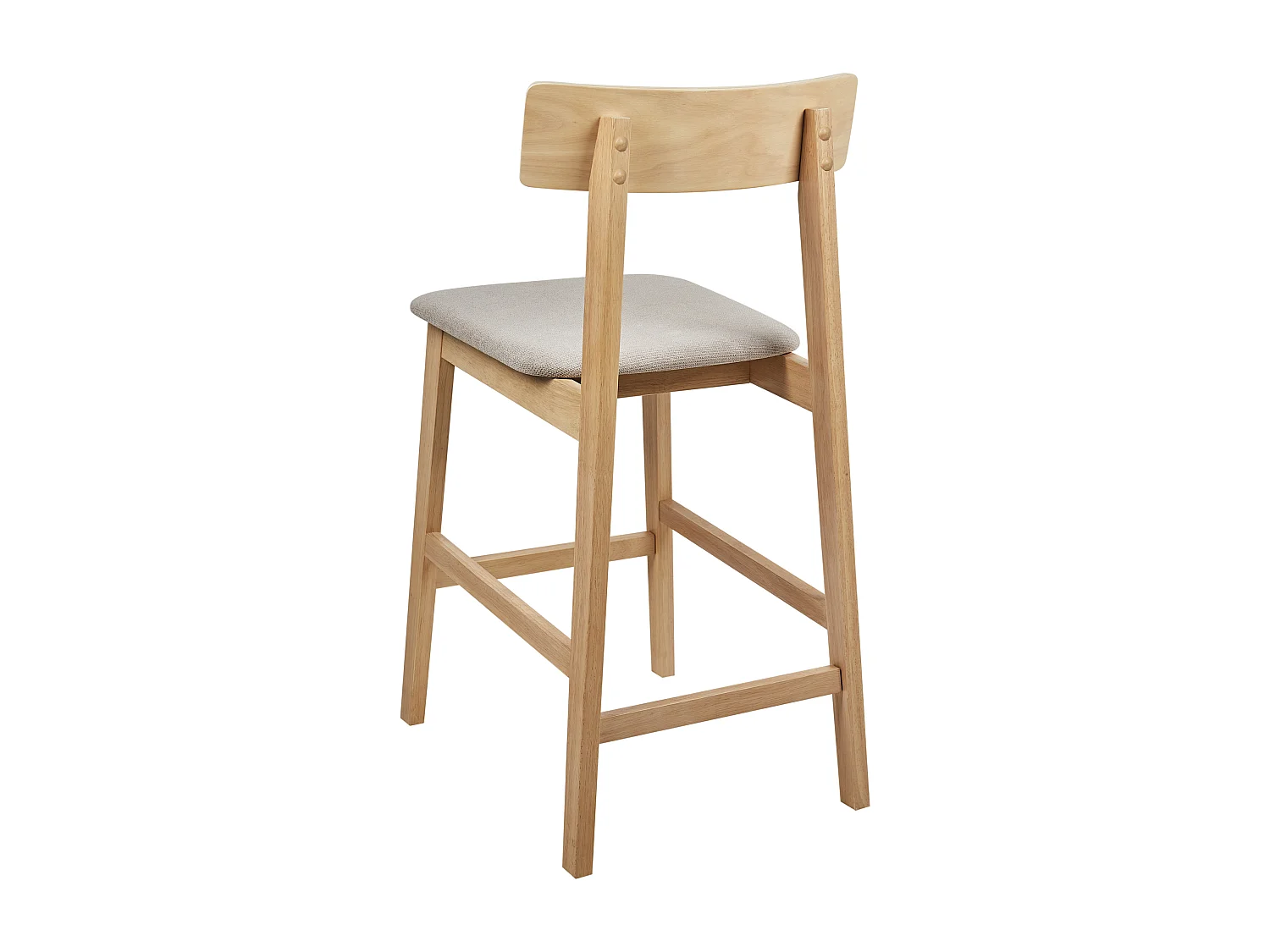 Lot de 2 chaises de bar ISANTI Bois Marron clair/taupe