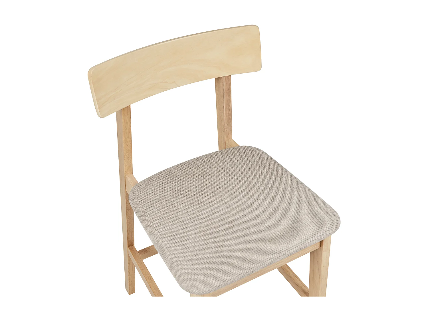 Lot de 2 chaises de bar ISANTI Bois Marron clair/taupe