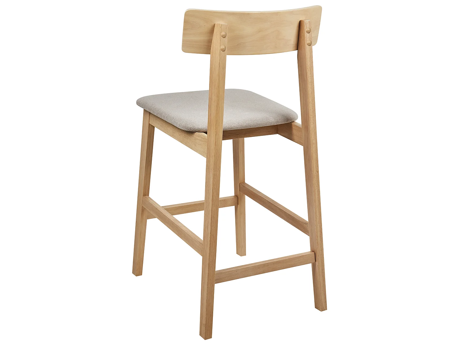 Lot de 2 chaises de bar ISANTI Bois Taupe