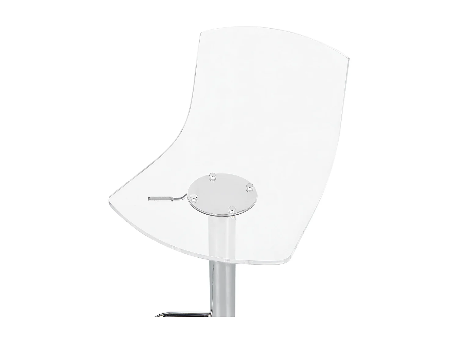 Barhocker Acryl transparent Metallgestell höhenverstellbar drehbar 2er Set Imola