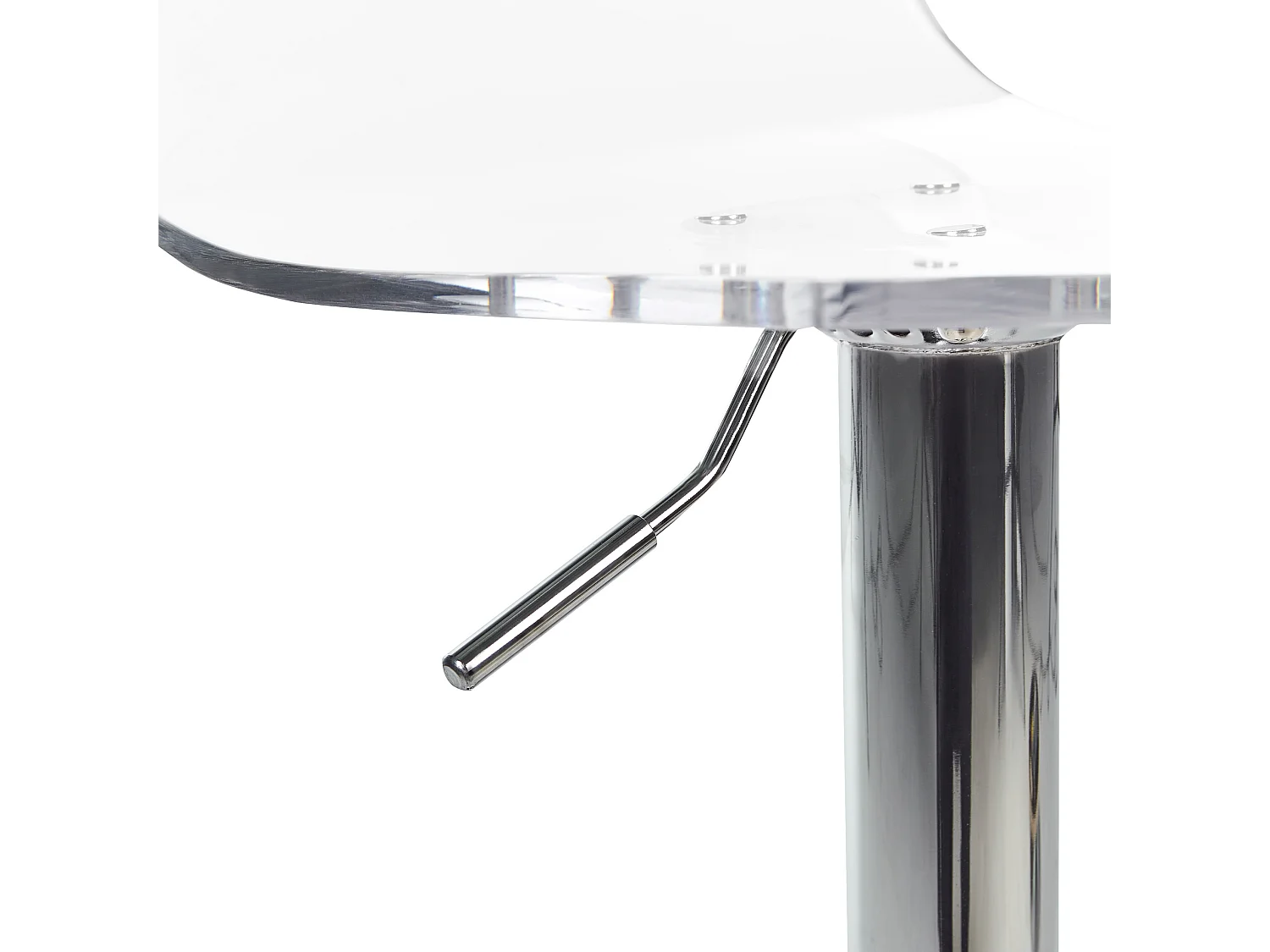 Barhocker Acryl transparent Metallgestell höhenverstellbar drehbar 2er Set Imola