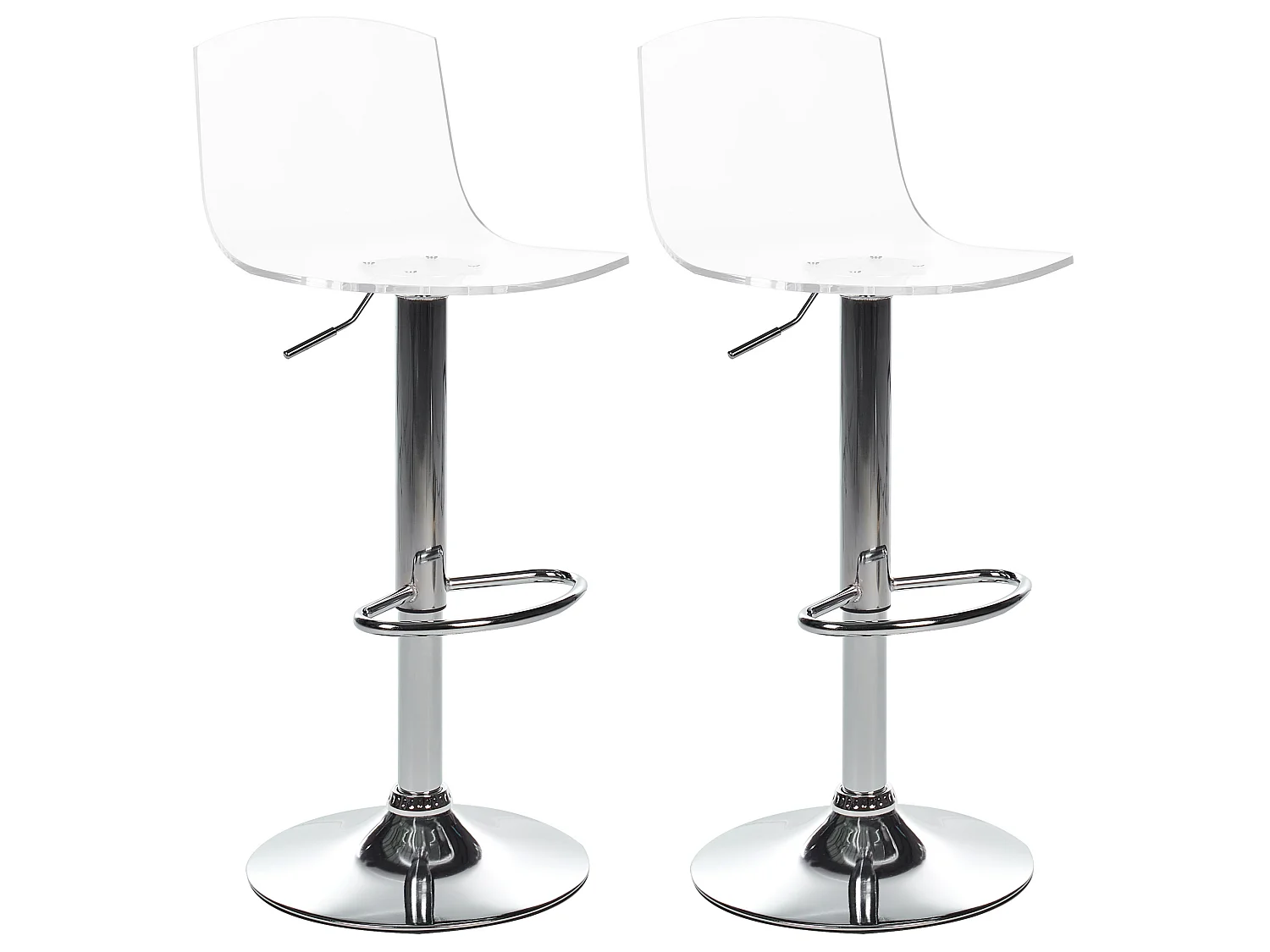 Lot de 2 chaises de bar IMOLA Transparent