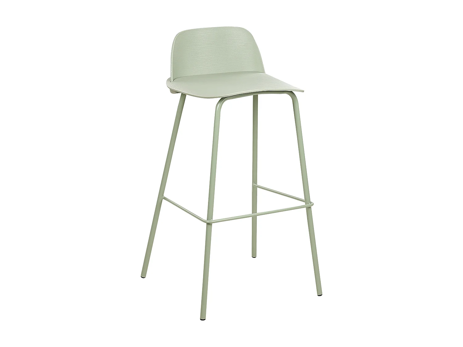 Conjunto de 4 bancos de bar MORA Verde claro