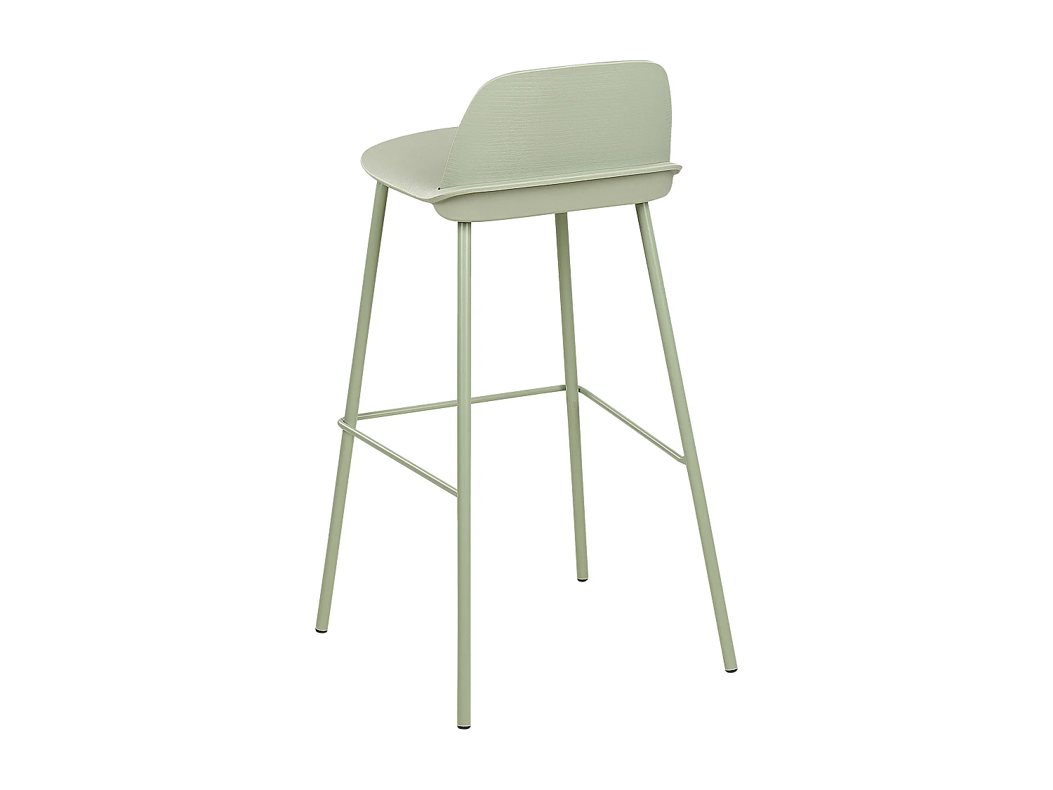Conjunto de 4 bancos de bar MORA Verde claro