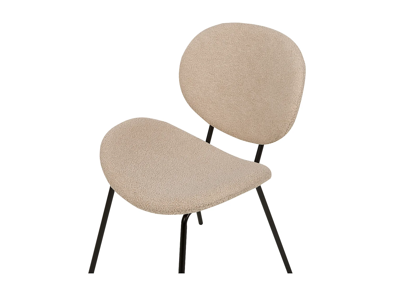 Esszimmerstuhl 2er Set LUANA Bouclé Taupe