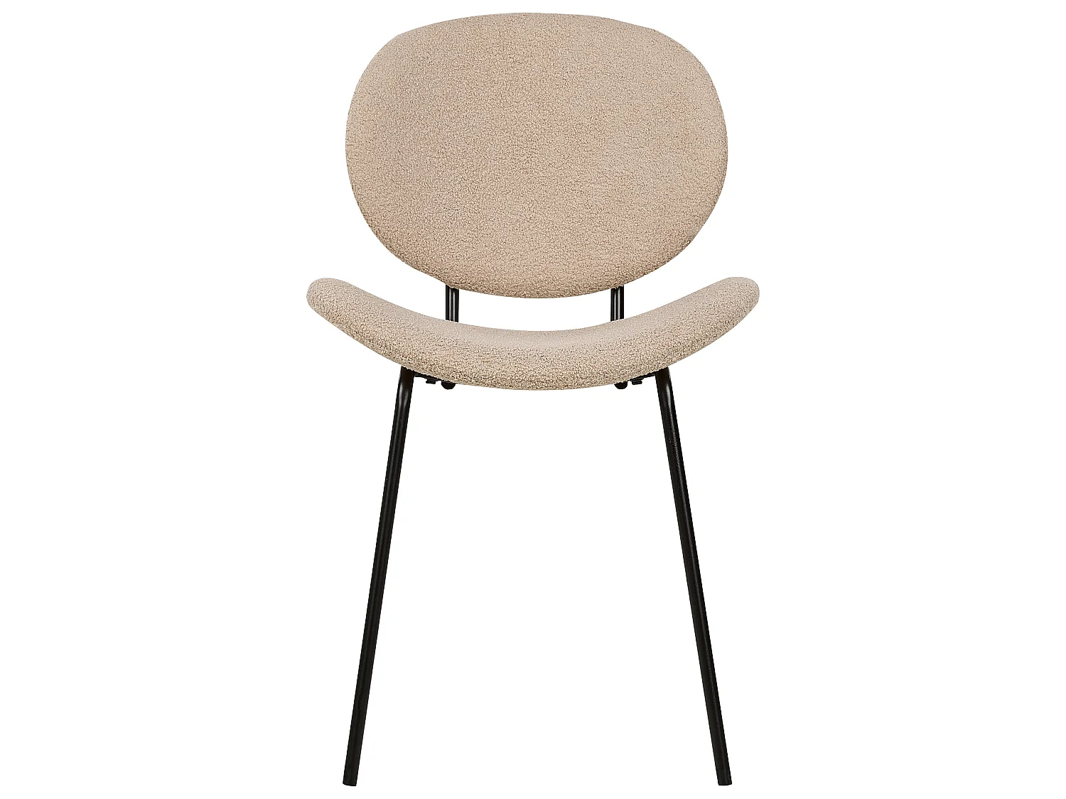 Lot de 2 chaises de salle à manger LUANA Bouclé Taupe