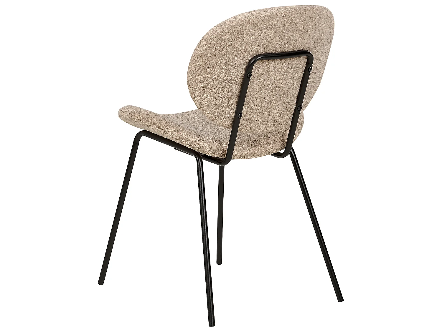 Lot de 2 chaises de salle à manger LUANA Bouclé Taupe