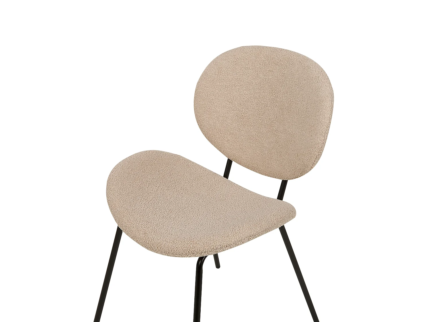 Lot de 2 chaises de salle à manger LUANA Bouclé Taupe